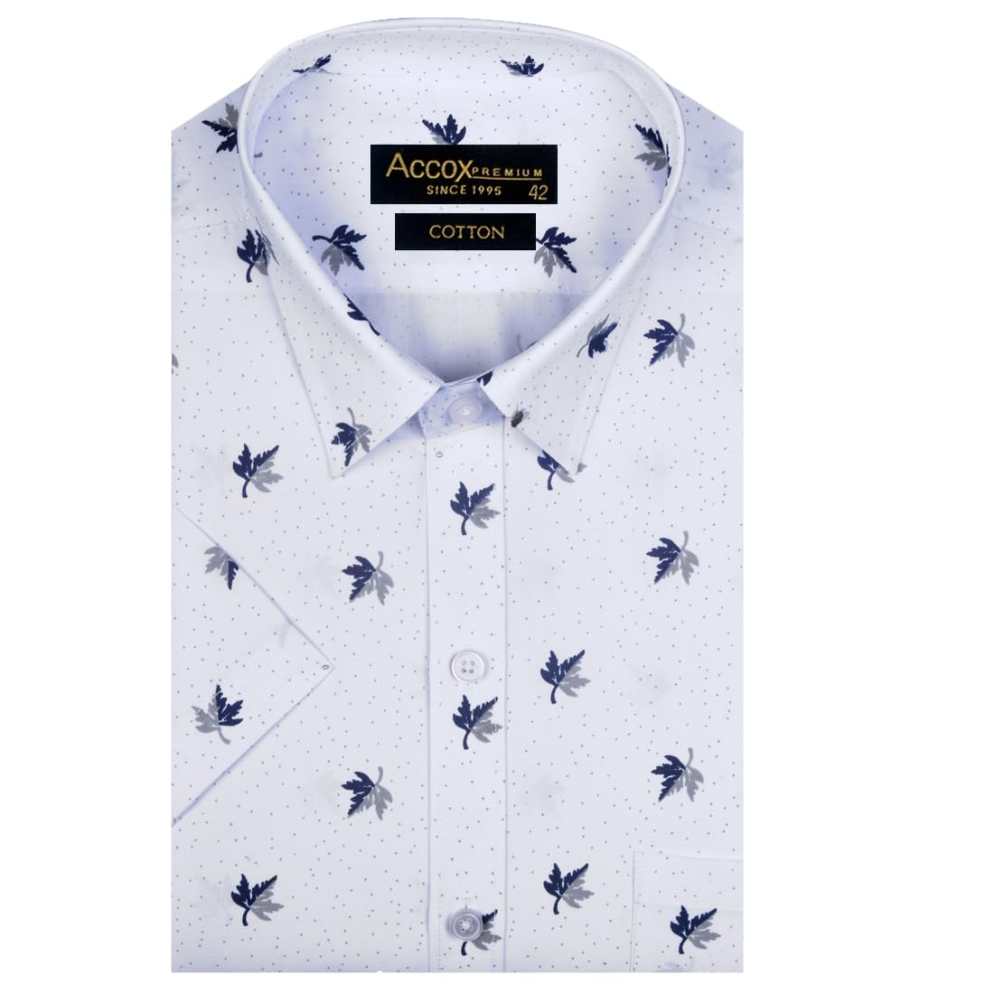 ACCOX Men’s Breathable Cotton Half Sleeves Regular Fit Printed Formal Shirt for Men (GCR149) ACCOX Men’s Breathable Cotton Half Sleeves Regular Fit Printed Formal Shirt for Men (GCR149)