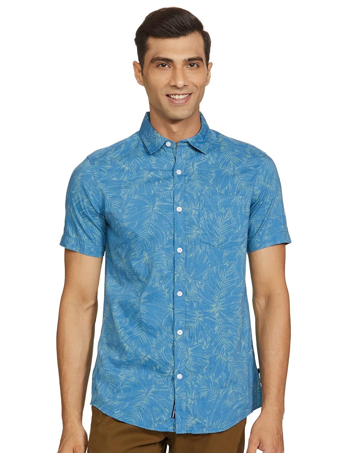 Amazon Brand – House & Shields Men’s Floral Regular Fit Shirt