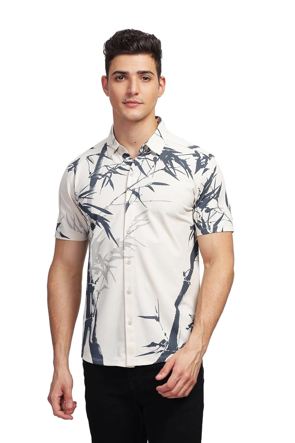 BULLMER Trendy Regular Fit Printed Causal Shirt for Men