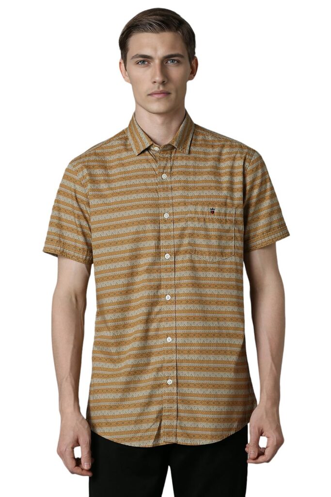 Louis Philippe Men’s Cotton Slim Fit Shirt Louis Philippe Men’s Cotton Slim Fit Shirt