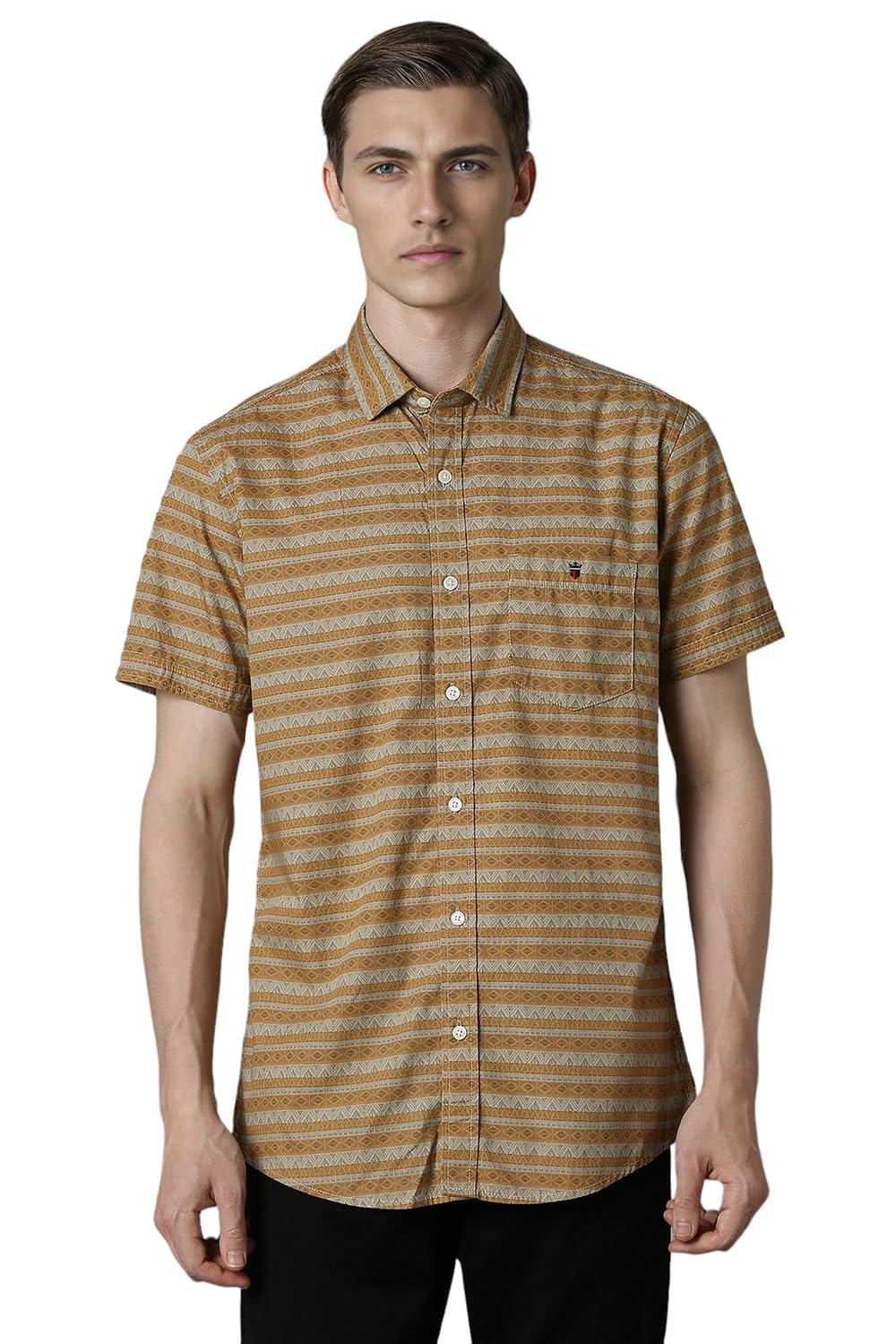 Louis Philippe Men’s Cotton Slim Fit Shirt Louis Philippe Men’s Cotton Slim Fit Shirt