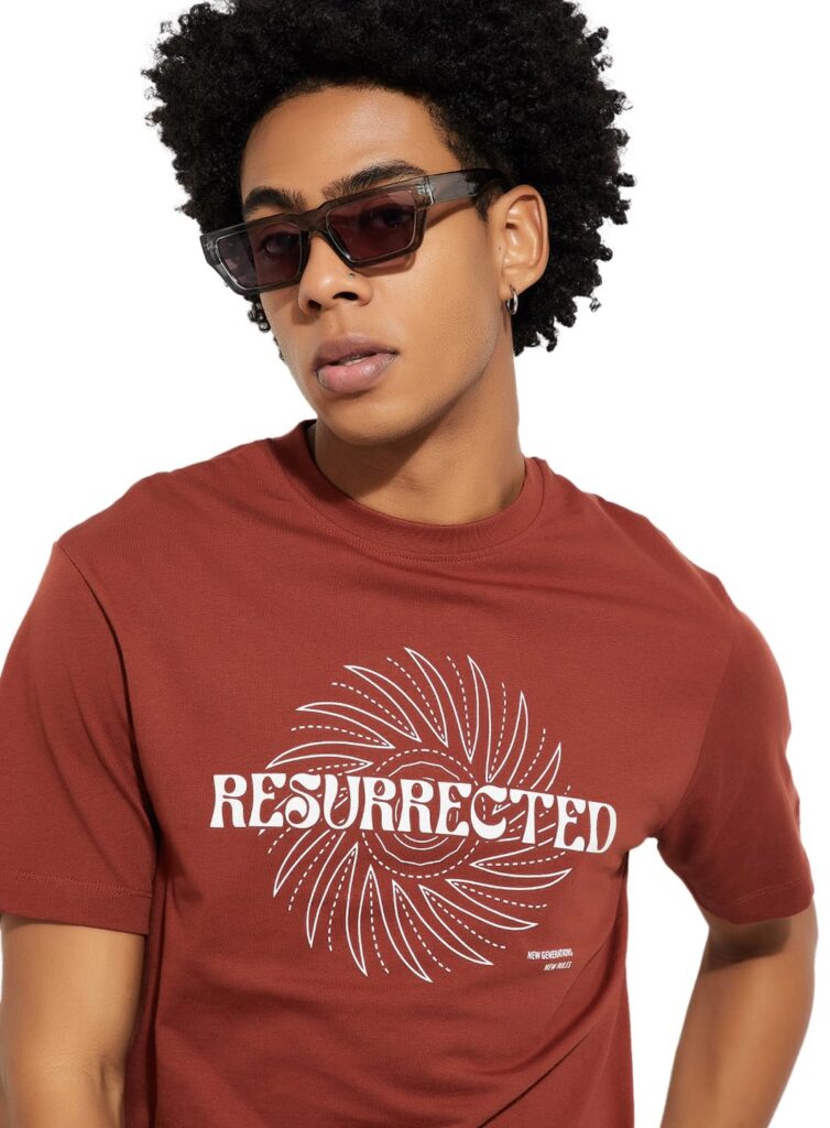 Max Men Cotton Regular Fit URB_N Printed T-Shirt