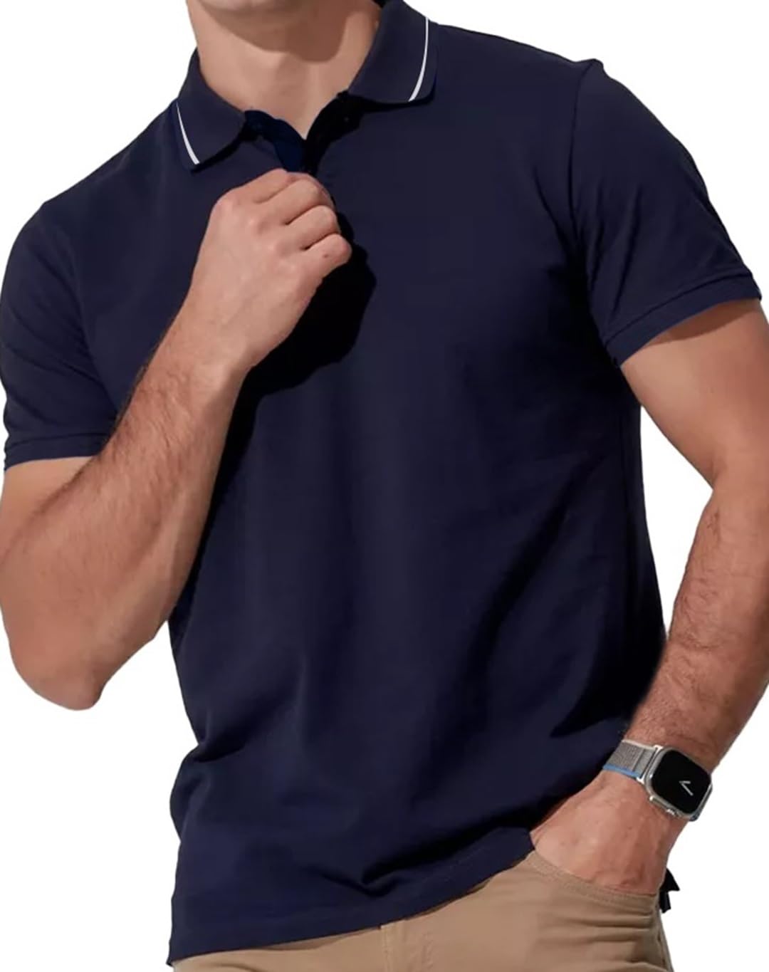LEOTUDE Men Regular Fit T-Shirt || T-Shirt For Men || Plain T Shirt || Polo T-Shirt