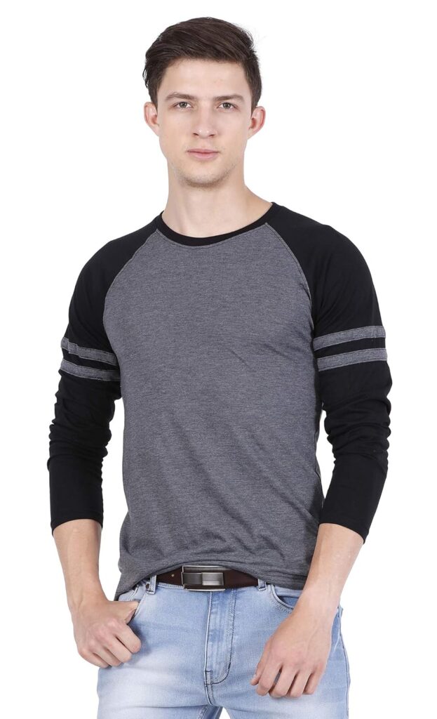 fanideaz Men’s Raglan Full Sleeve T-Shirt Stylish Classic Comfort Wear for Mens