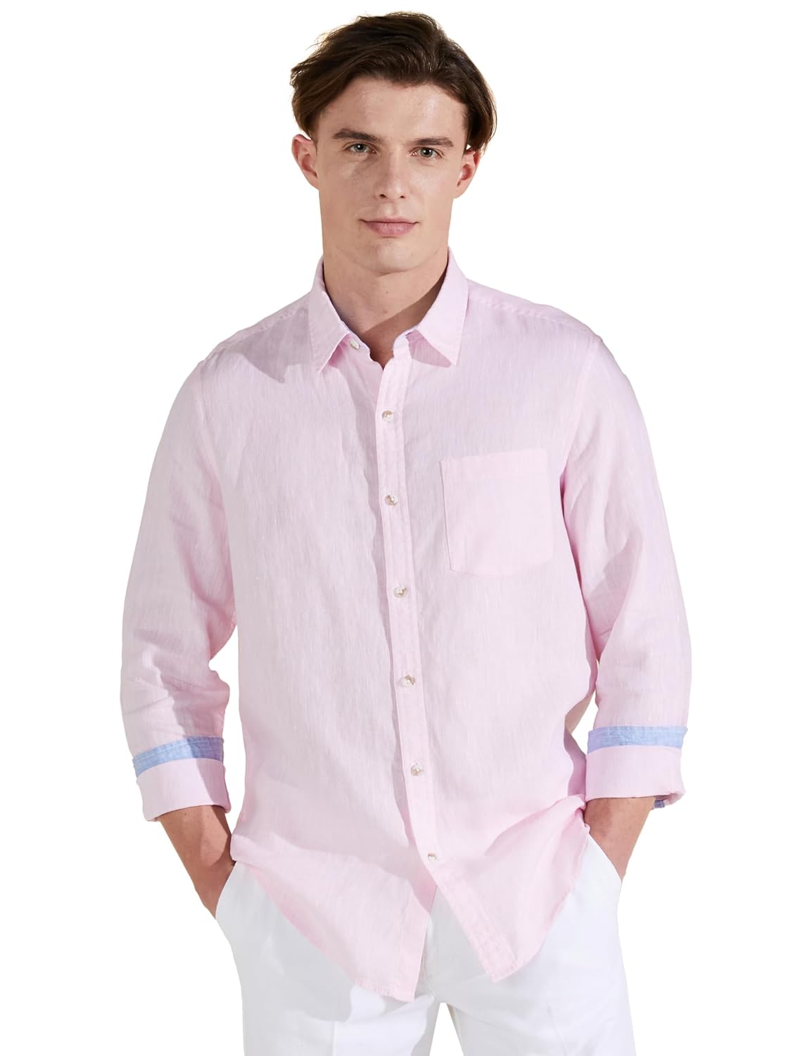 Symbol Premium Men’s Pure Linen Solid Casual Shirt (Regular Fit)