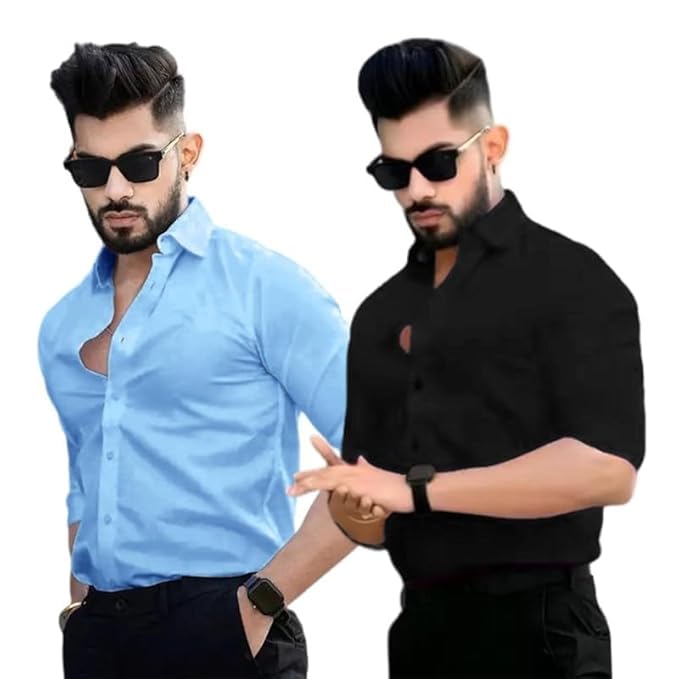 Pinkmint Cotton Blend Casual Shirt for Men Combo Shirt for Formal Wear, Regular Home Wear