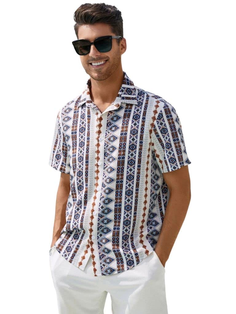 GRECIILOOKS Shirt for Men | Casual Stylish | Man’s Printed | Half Sleeve | Foraml Shirts for Man | Men’s Regular Fit