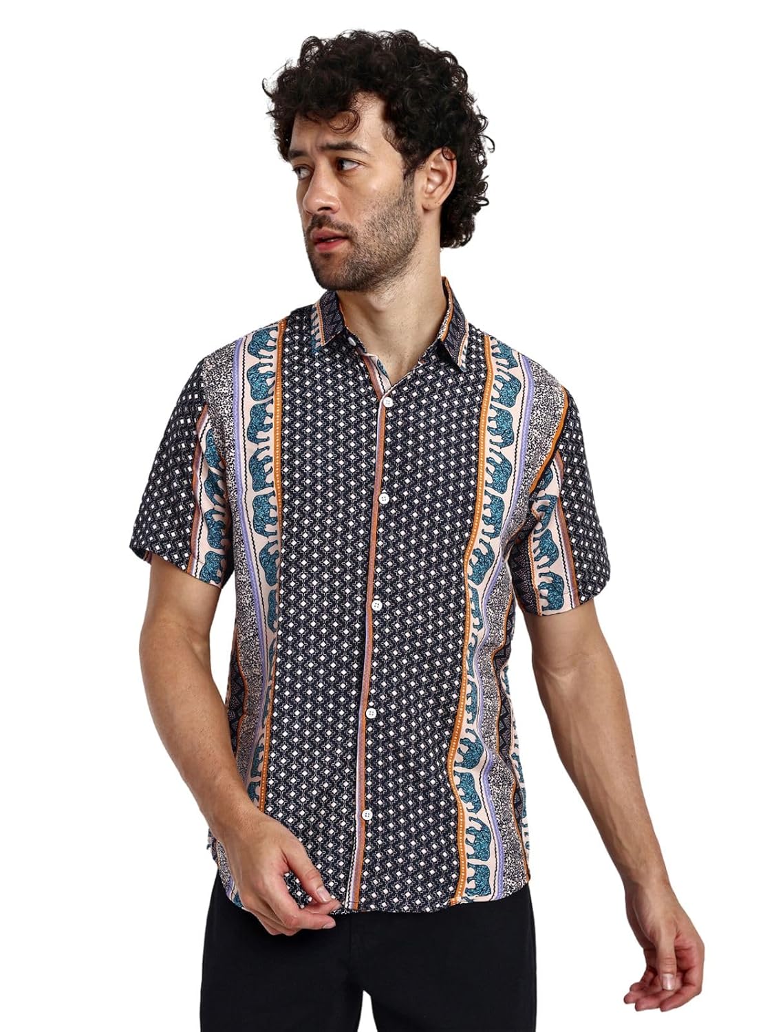GRECIILOOKS Shirt for Men | Mens Casual Shirt | Men Stylish Shirt | Men Printed Shirt | Men’s Regular Fit | Men Formal Shirt | Half Sleeve Shirt