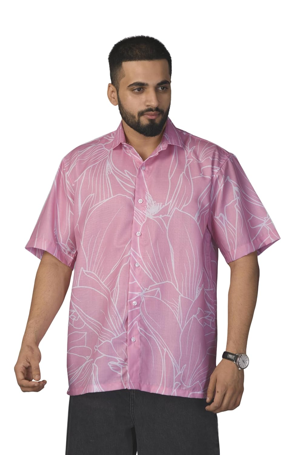 BROWN CULTURE Half Sleeve Relaxed Fit Men’s Casual Shirt | Cotton Blend Oversized Shirt for Man || Shirts for Men Stylish || Men’s Half Sleeve Shirts for Men || Shirts for Men Latest Pattern
