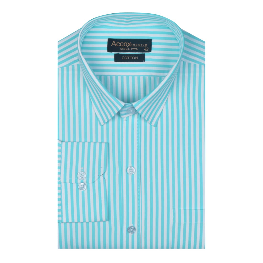ACCOX Men’s Striped Full Long Sleeves Regular Fit Cotton Formal Checkred Shirts(GCR65)