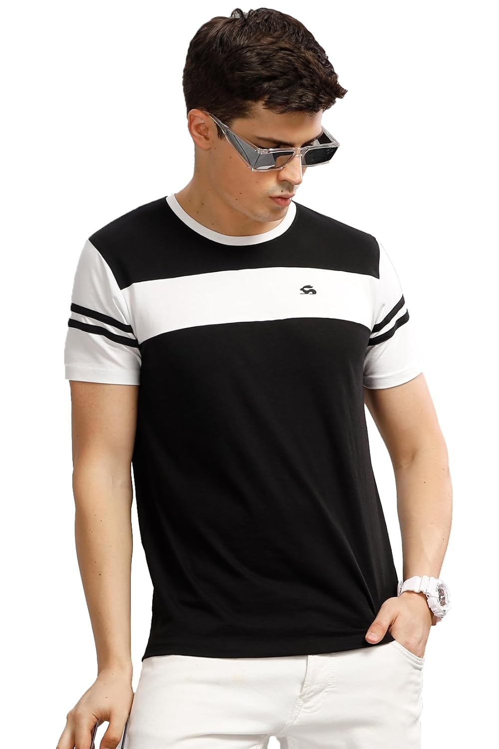 ADRO Men’s 100% Cotton Regular Fit T-Shirt