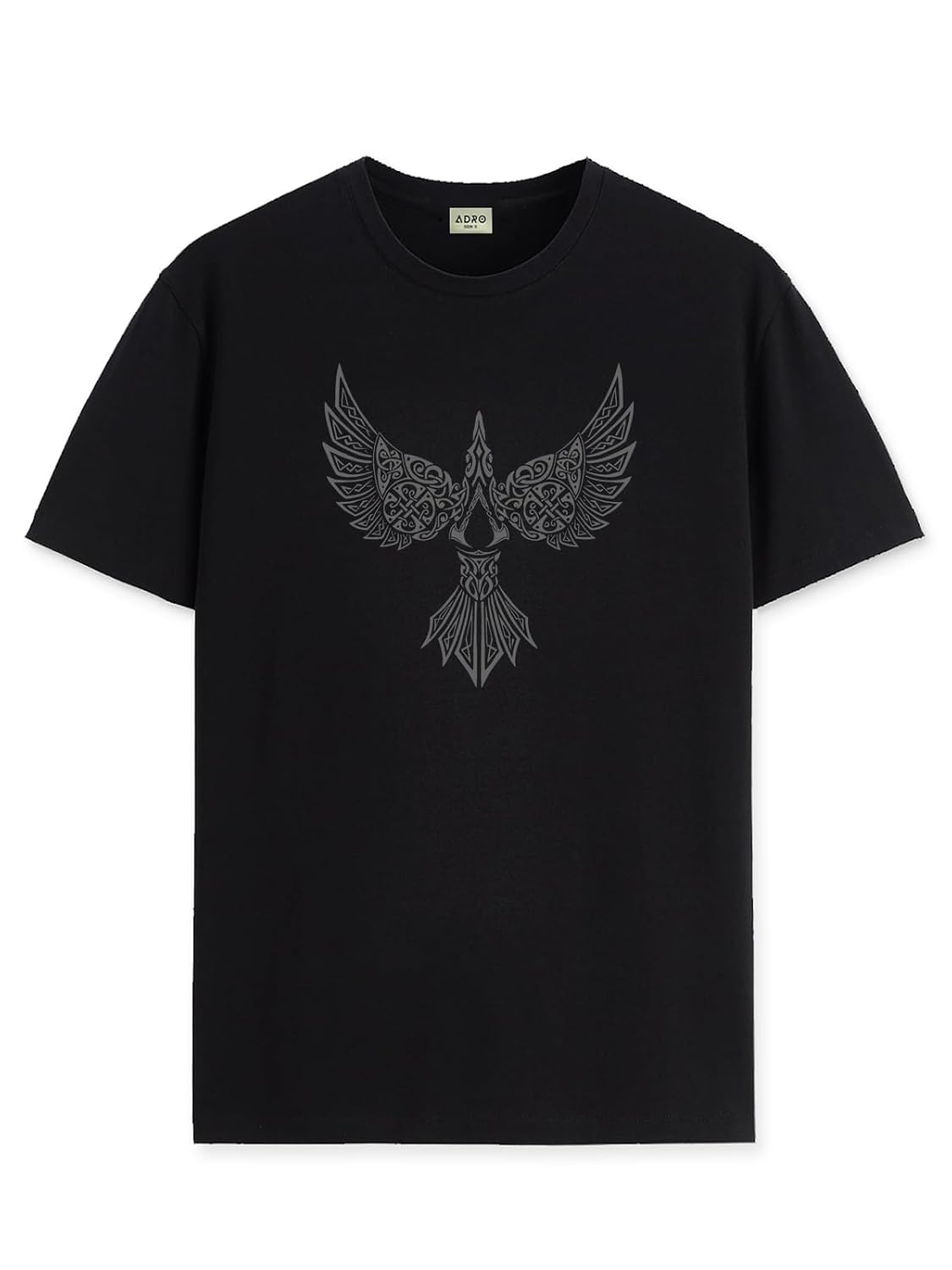ADRO Mens Bird Design Tshirt for Bird Lovers -Premium Cotton T Shirt with Vibrant Bird Design -Comfortable and Stylish Fit T-Shirt -Black Color Tshirt ADRO Mens Bird Design Tshirt for Bird Lovers -Premium Cotton T Shirt with Vibrant Bird Design -Comfortable and Stylish Fit T-Shirt -Black Color Tshirt
