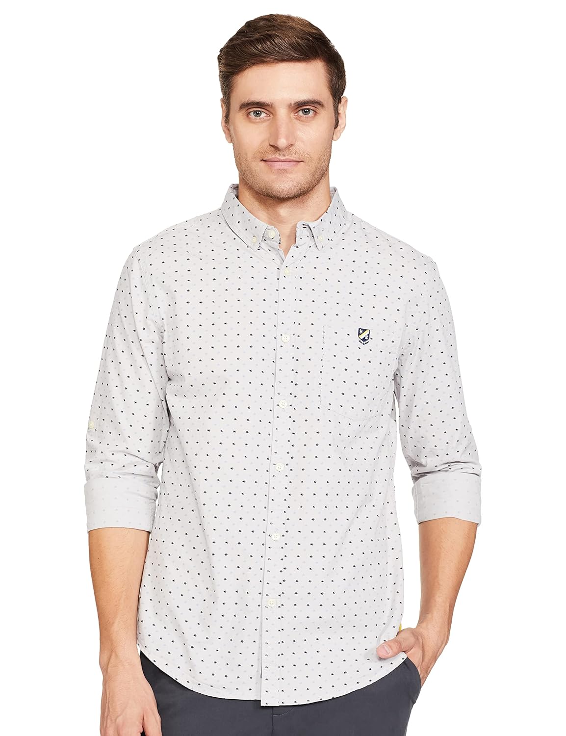Amazon Brand – House & Shields Men’s Printed Regular Fit Casual Shirt