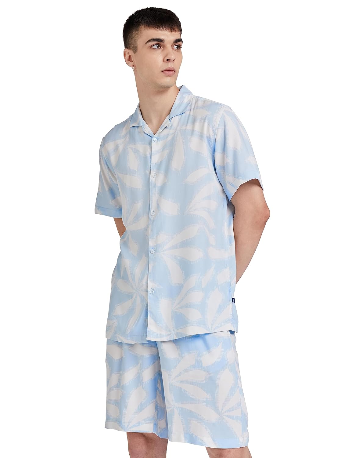 Amazon Brand – INKAST Men Printed Half Sleeve Viscose Shirt/Co-Ord Sets (Regular Fit)