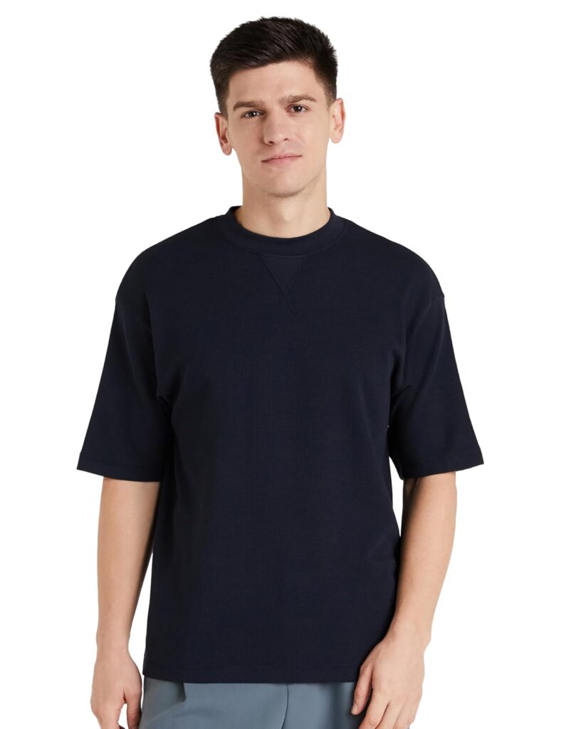 Amazon Brand – Symbol Men’s Cotton Blend Oversized Fit T-Shirt