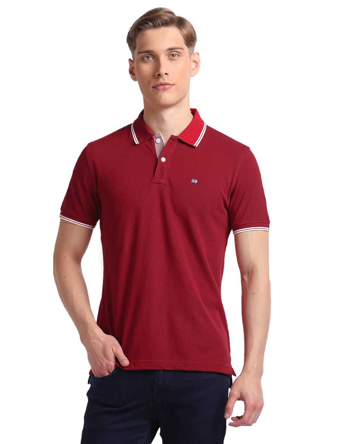 Arrow Men’s 100% Cotton Regular Fit Polo