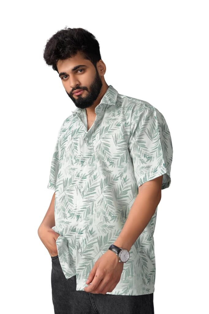 BROWN CULTURE Half Sleeve Relaxed Fit Men’s Casual Shirt | Cotton Blend Oversized Shirt for Man || Shirts for Men Stylish || Men’s Half Sleeve Shirts for Men || Shirts for Men Latest Pattern