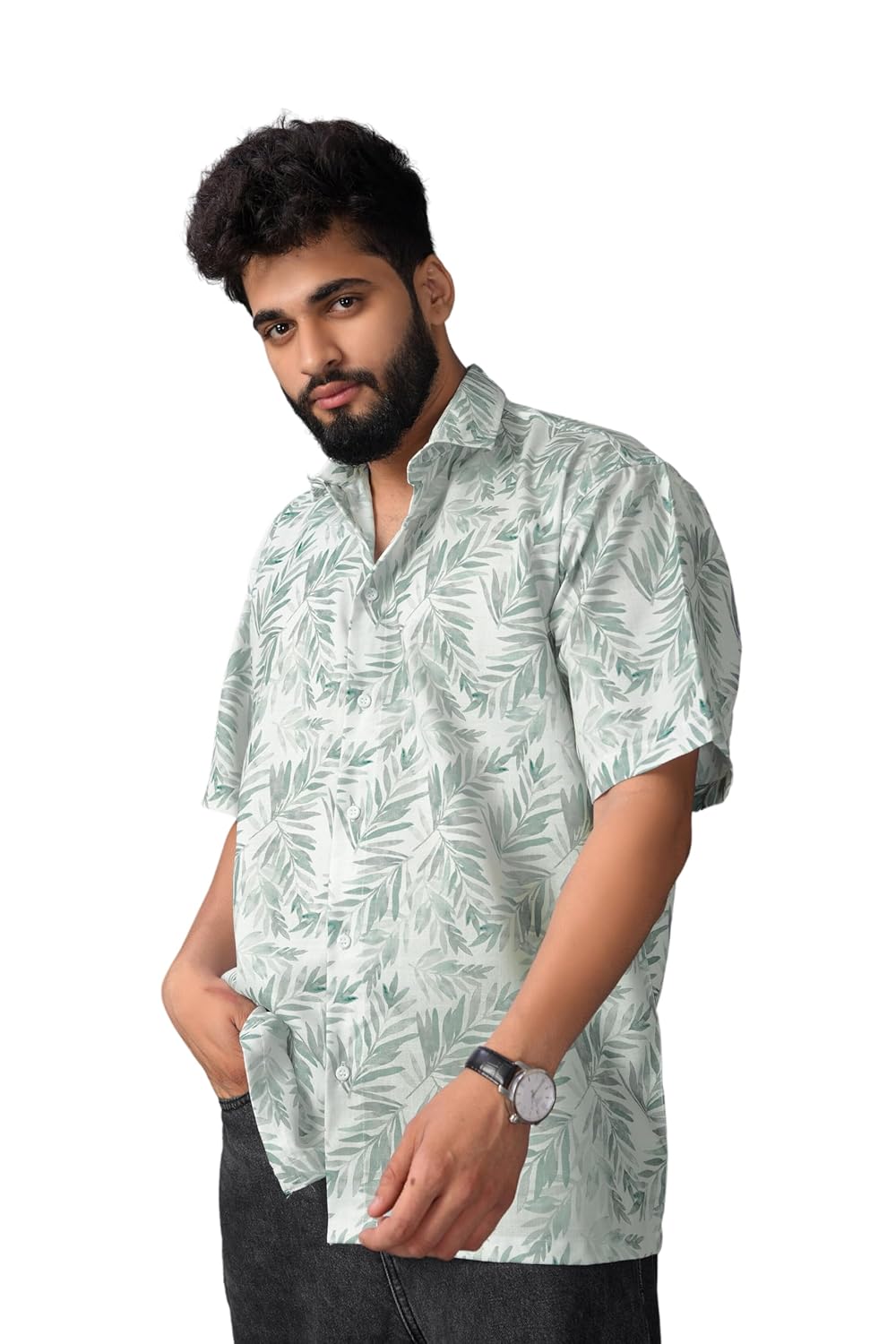 BROWN CULTURE Half Sleeve Relaxed Fit Men’s Casual Shirt | Cotton Blend Oversized Shirt for Man || Shirts for Men Stylish || Men’s Half Sleeve Shirts for Men || Shirts for Men Latest Pattern