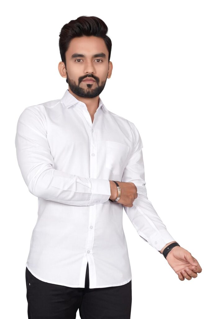 Besix Full Sleeve Formal Shirt for Man Cotton Regular Fit Casual – Pure Premium Branded Shirts for Men Formal Stylish Slim Plain Solid Man Wear as Office and Party, Pack of 1