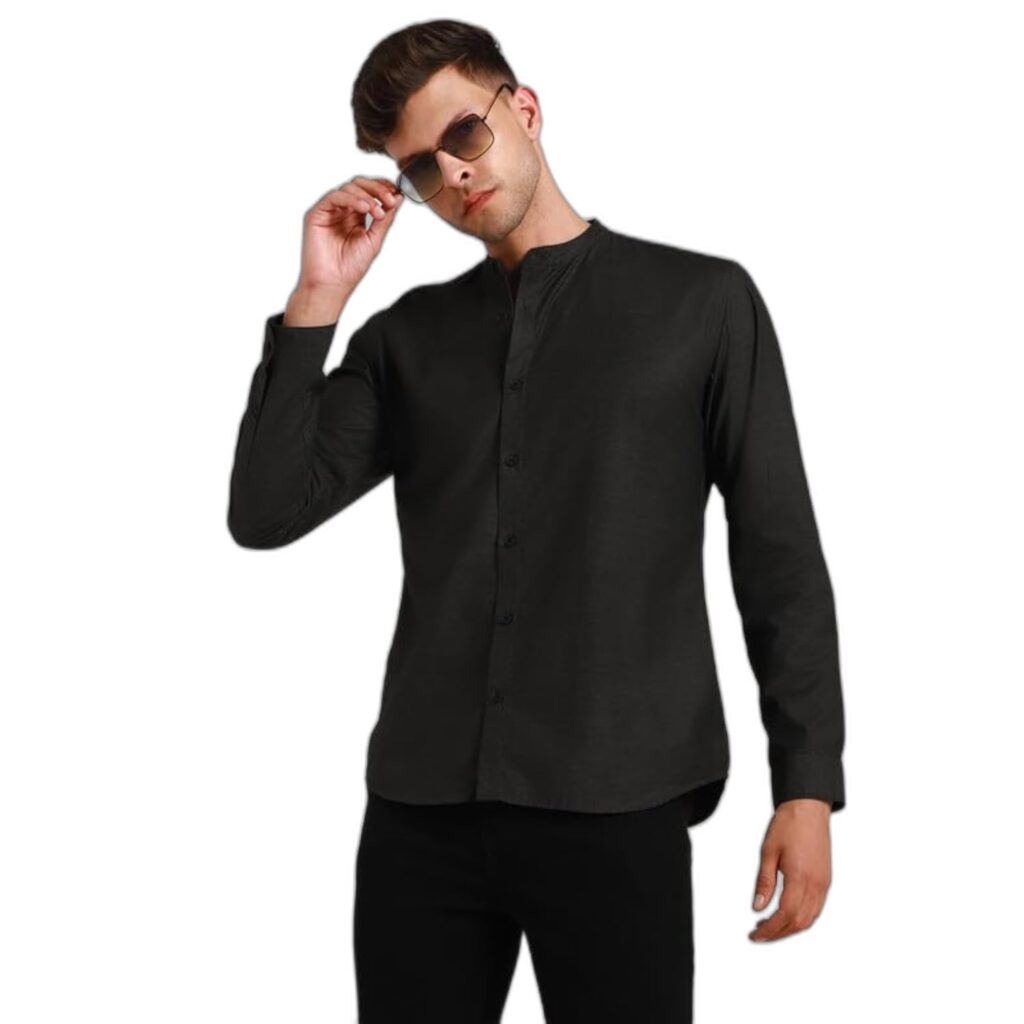Dennis Lingo Men’s Polycotton Casual Shirt, Long Sleeve Slim Fit Spread Collar Dennis Lingo Men’s Polycotton Casual Shirt, Long Sleeve Slim Fit Spread Collar