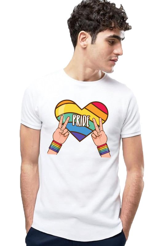 Epiko Pride Heart Print LGBT Tshirt for Men | Mens Trendy Colorful Pride Tshirt Epiko Pride Heart Print LGBT Tshirt for Men | Mens Trendy Colorful Pride Tshirt