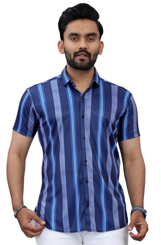 FABRIPPLE Men’s Half Sleeve Shirt – Premium Fabric, Breathable & Stylish Fit FABRIPPLE Men’s Half Sleeve Shirt – Premium Fabric, Breathable & Stylish Fit