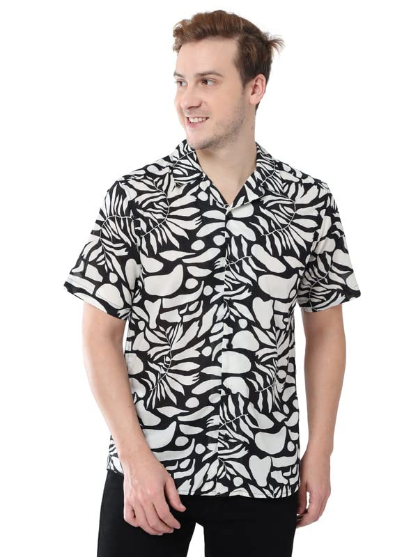 GLORYBOYZ Men’s Half Sleeve Relaxed Fit Trendy Stylish Soft Comfortable Fabric Classic Designer Shirt Fashion Tropical Printed Hawaiian
