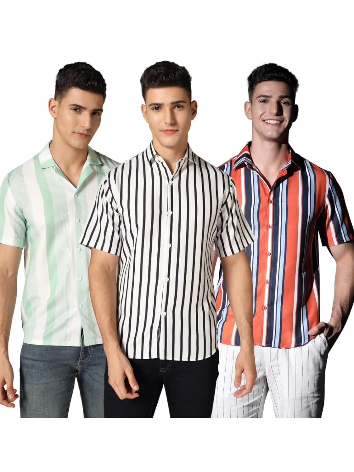 GRECIILOOKS Shirt for Men | Men’s Rayon Shirt | Casual Stylish Shirts | Trendy Regular Fit | Man Formal Shirt | Summer-Button Down