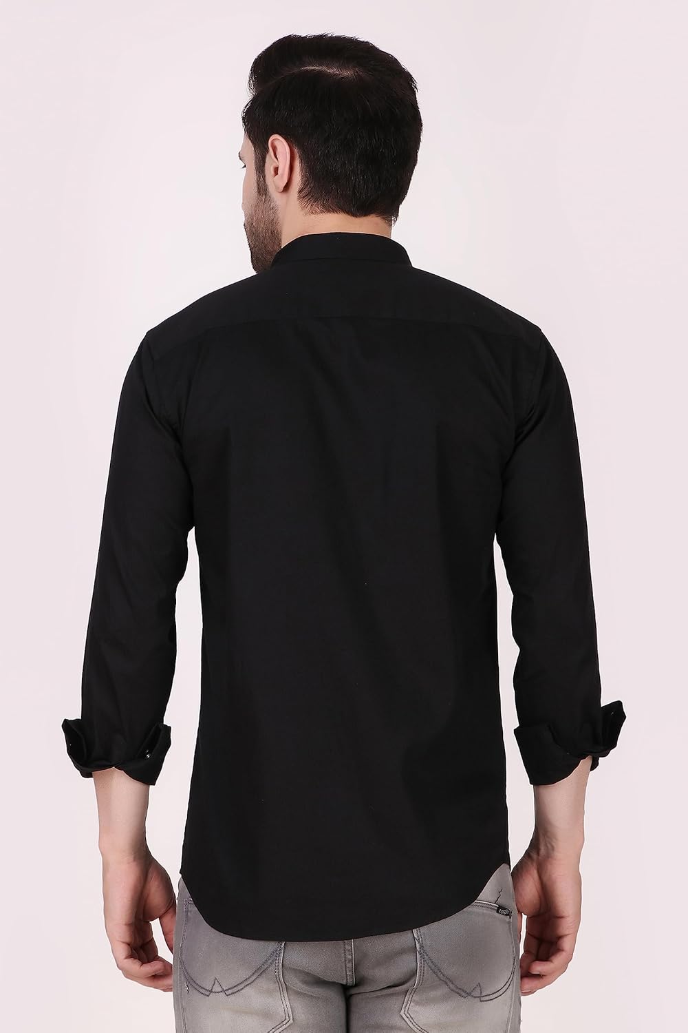Highpose Men’s Classic Collar Slim Fit Cotton Casual Full Sleeve Shirt (2XL) Black Highpose Men’s Classic Collar Slim Fit Cotton Casual Full Sleeve Shirt (2XL) Black