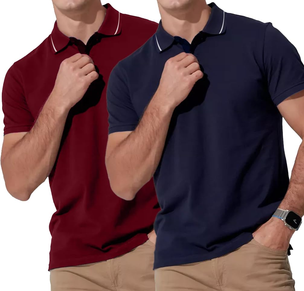 LEOTUDE Men Regular Fit T-Shirt || T-Shirt For Men || Plain T Shirt || Polo T-Shirt
