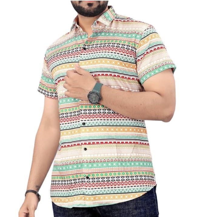 Le Pery Men Floral Printed Lycra Stylish Men’s Slim Fit Cut Away Collar Casual Shirt Le Pery Men Floral Printed Lycra Stylish Men’s Slim Fit Cut Away Collar Casual Shirt
