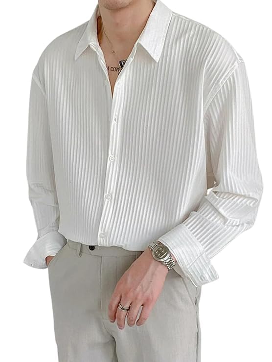 Leriya Fashion Men’s Polyester Solid Regular Fit Shirt