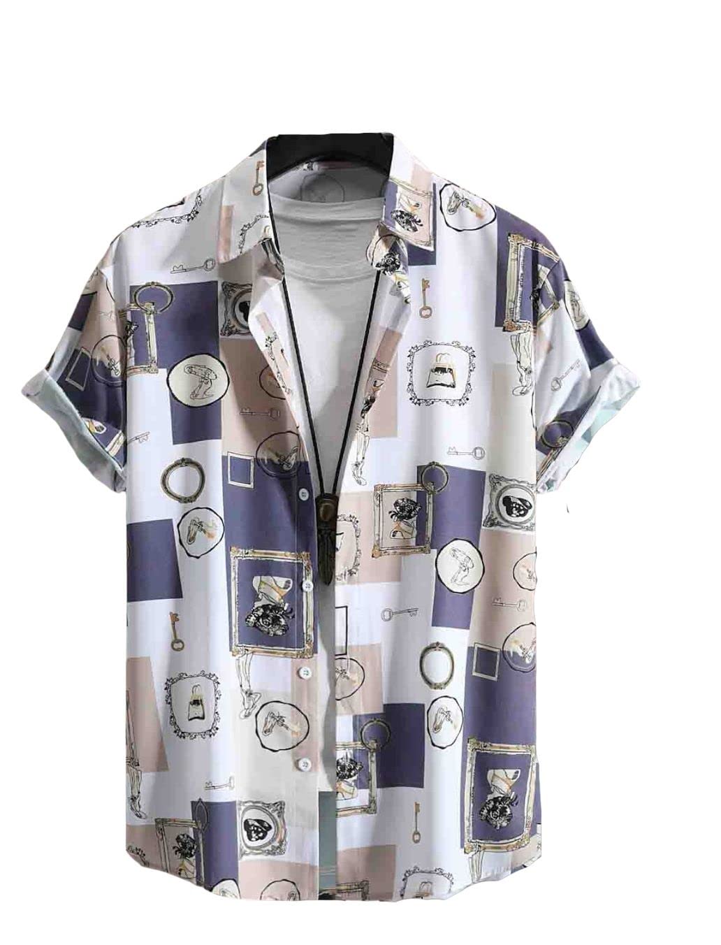 Leriya Fashion Shirt for Men | Men’s Multi Printed|Casual Stylish |Half Sleeve | Rayon Shirts| Formal Man’s Regular Fit Leriya Fashion Shirt for Men | Men’s Multi Printed|Casual Stylish |Half Sleeve | Rayon Shirts| Formal Man’s Regular Fit