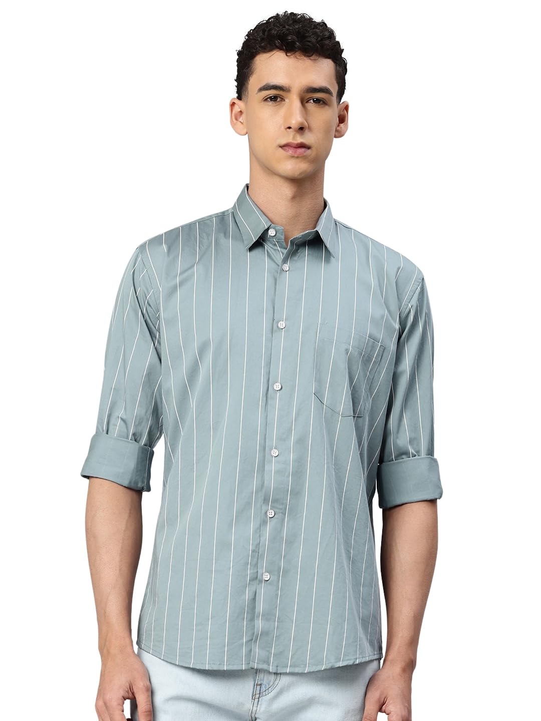 Majestic Man Pure Cotton Smart Slim Fit Striped Casual Shirt Majestic Man Pure Cotton Smart Slim Fit Striped Casual Shirt
