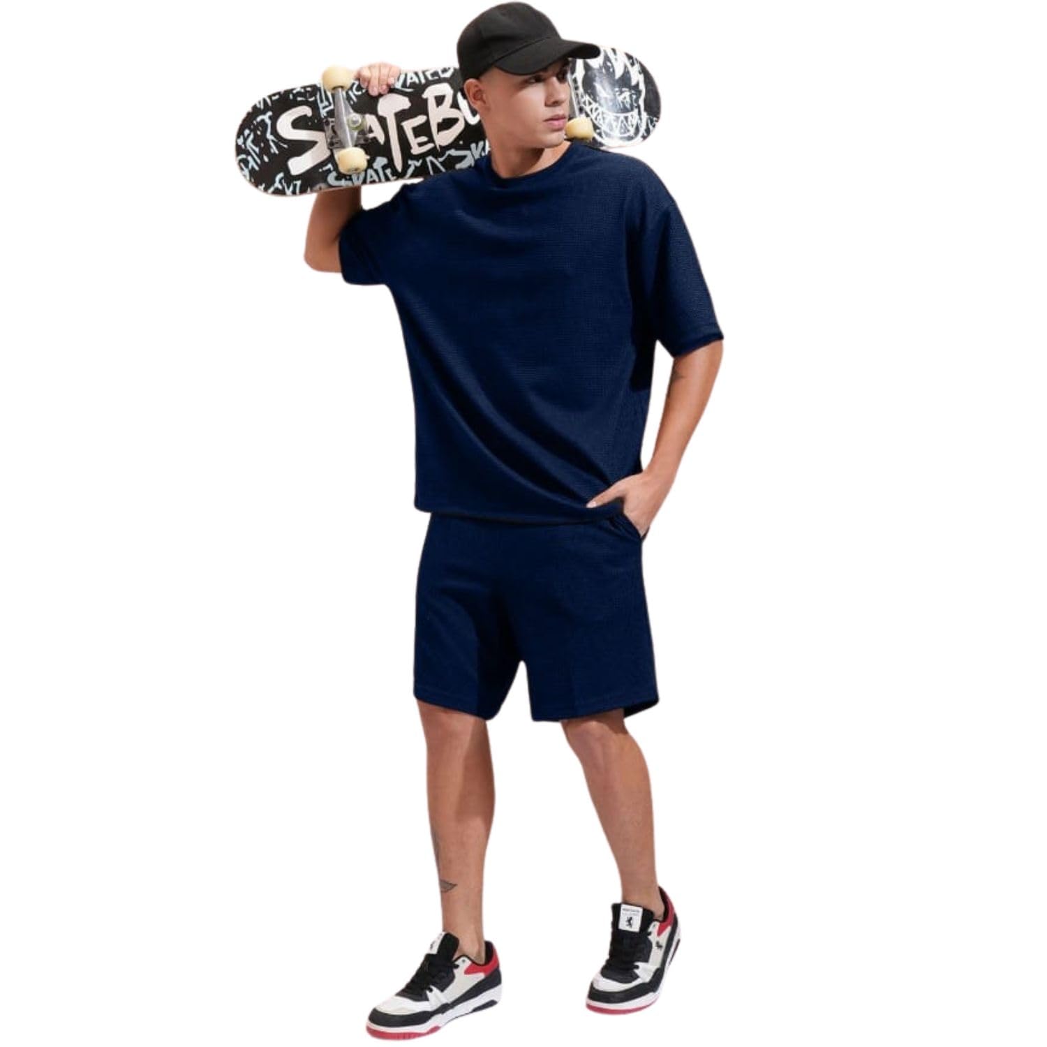Men’s 2-Piece Athletic Set Short Sleeve T-Shirt and Shorts with Pockets Summer Casual Outfit Men’s 2-Piece Athletic Set Short Sleeve T-Shirt and Shorts with Pockets Summer Casual Outfit