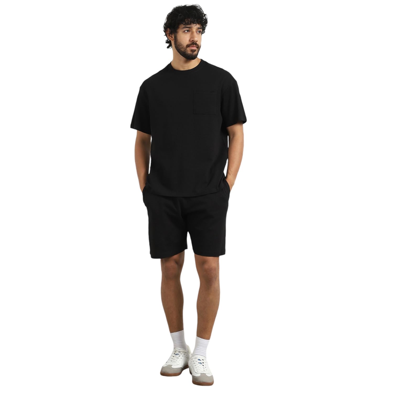 NOBERO Men’s Cottonblend Solid Co-Ord Set NOBERO Men’s Cottonblend Solid Co-Ord Set