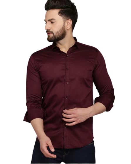 Nine-X Men’s Solid Slim Fit Casual Shirt Nine-X Men’s Solid Slim Fit Casual Shirt