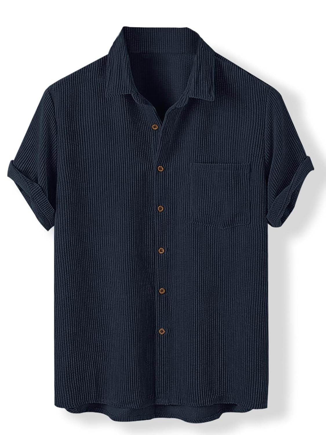 Nobel Monk Men’s Solid Casual Shirt |Half Sleeve | Regular Fit |Stylish Shirt for Men