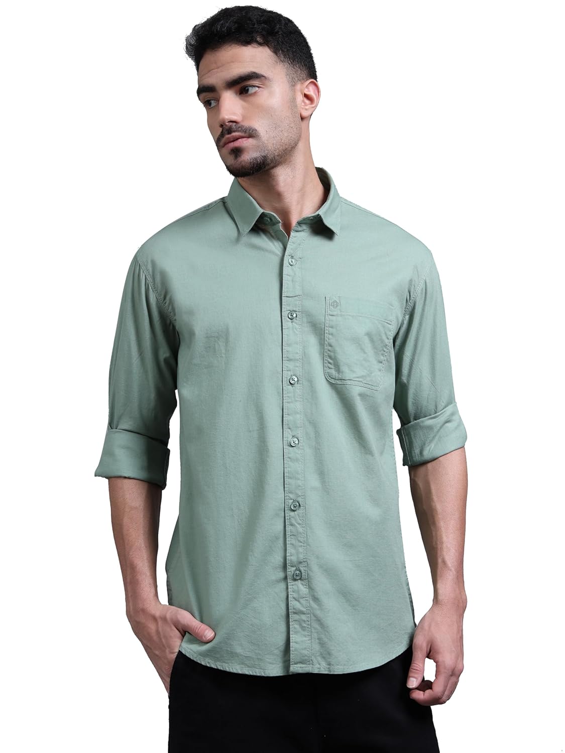 OXY-GENTZ Solid Men Full Sleeves Pure Cotton Regular Fit Formal, Casual Shirt
