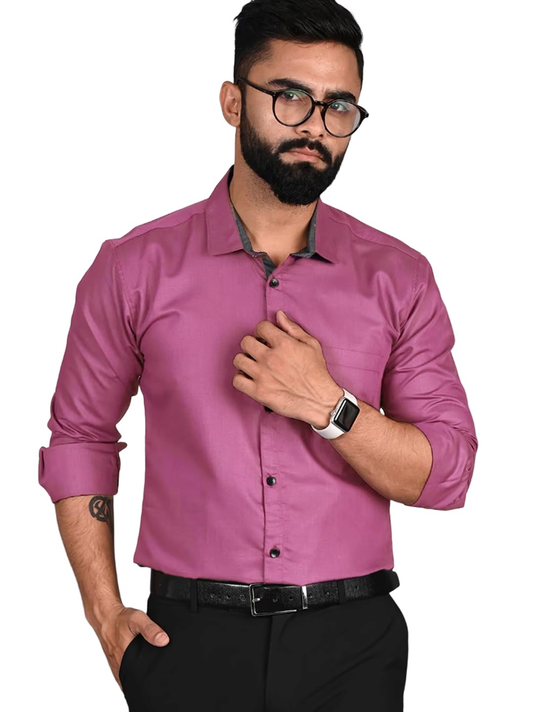 Pinkmint Casual Shirt for Men Regular Fit Long Sleeve Shirt Suitable for Event, Formal Wear