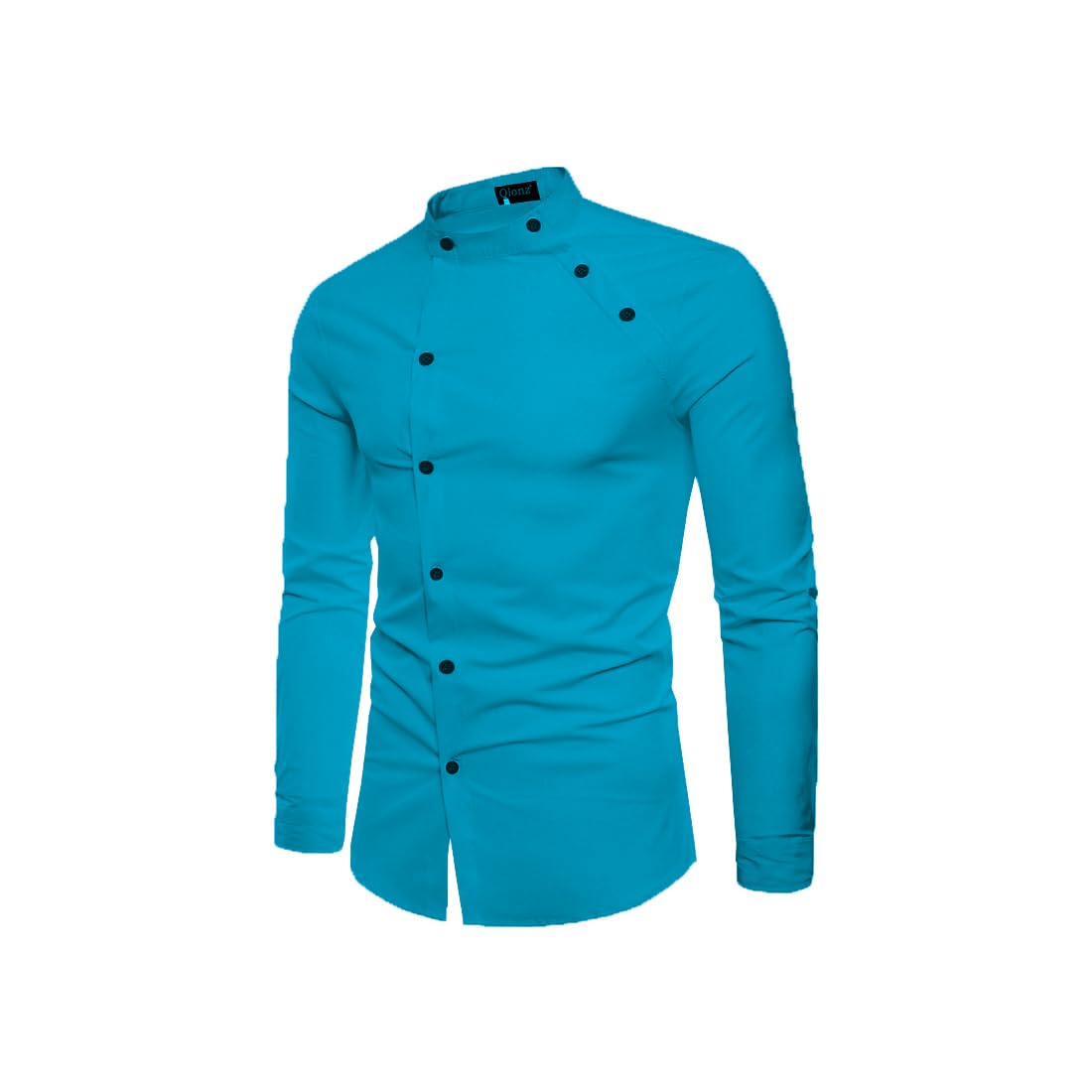 Qlonz Store Double threshold Men Regular Fit Mandarin Collar Full Sleeve Casual Shirt Qlonz Store Double threshold Men Regular Fit Mandarin Collar Full Sleeve Casual Shirt