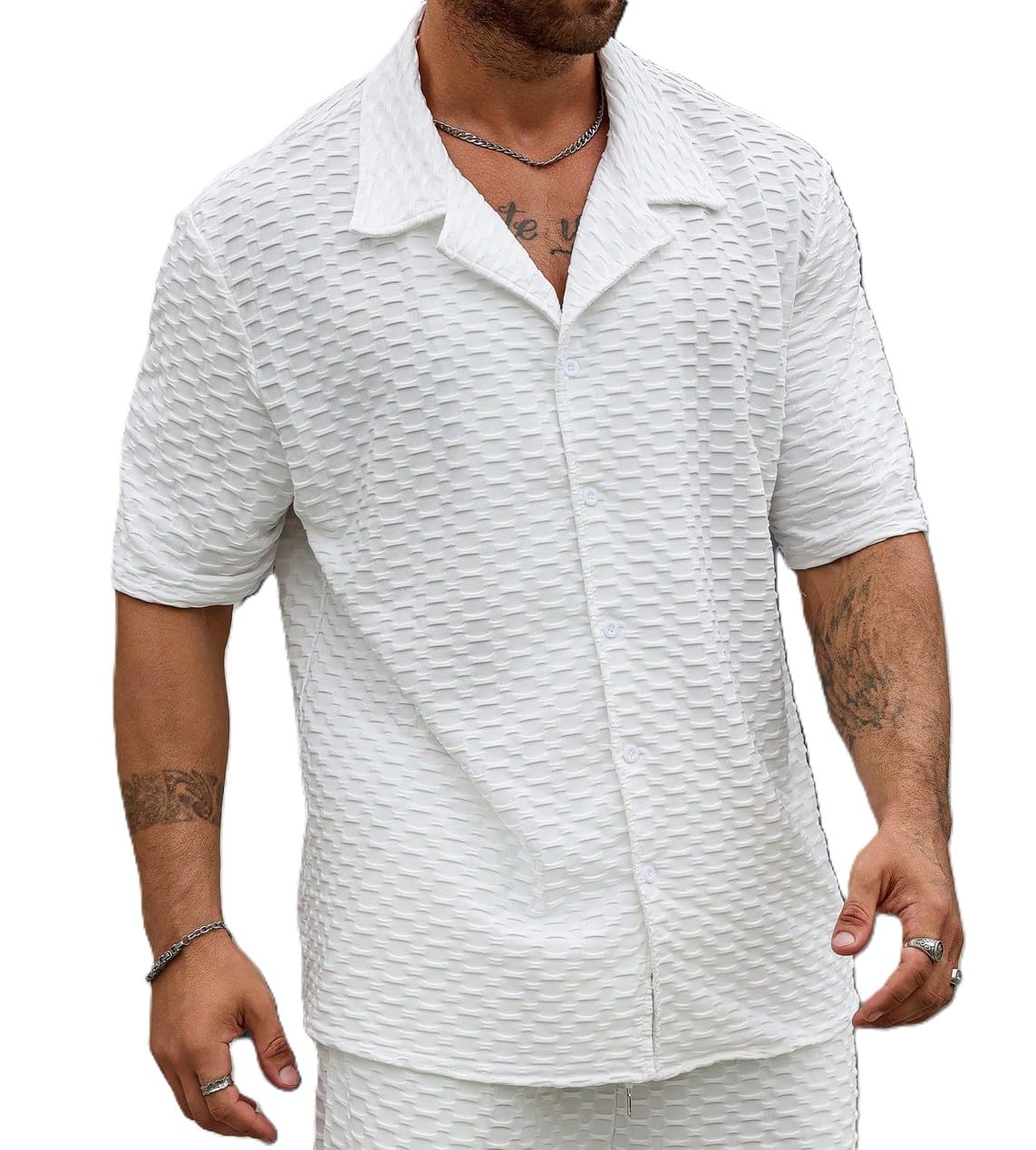 RAIZAX Men Bricks Wool Lycra Half Sleeve Shirt for Man |Mens Casual Shirt |Shirts for Men Stylish | Men Shirts | Casual Business Party Festival Regular Fit Shirt for Man