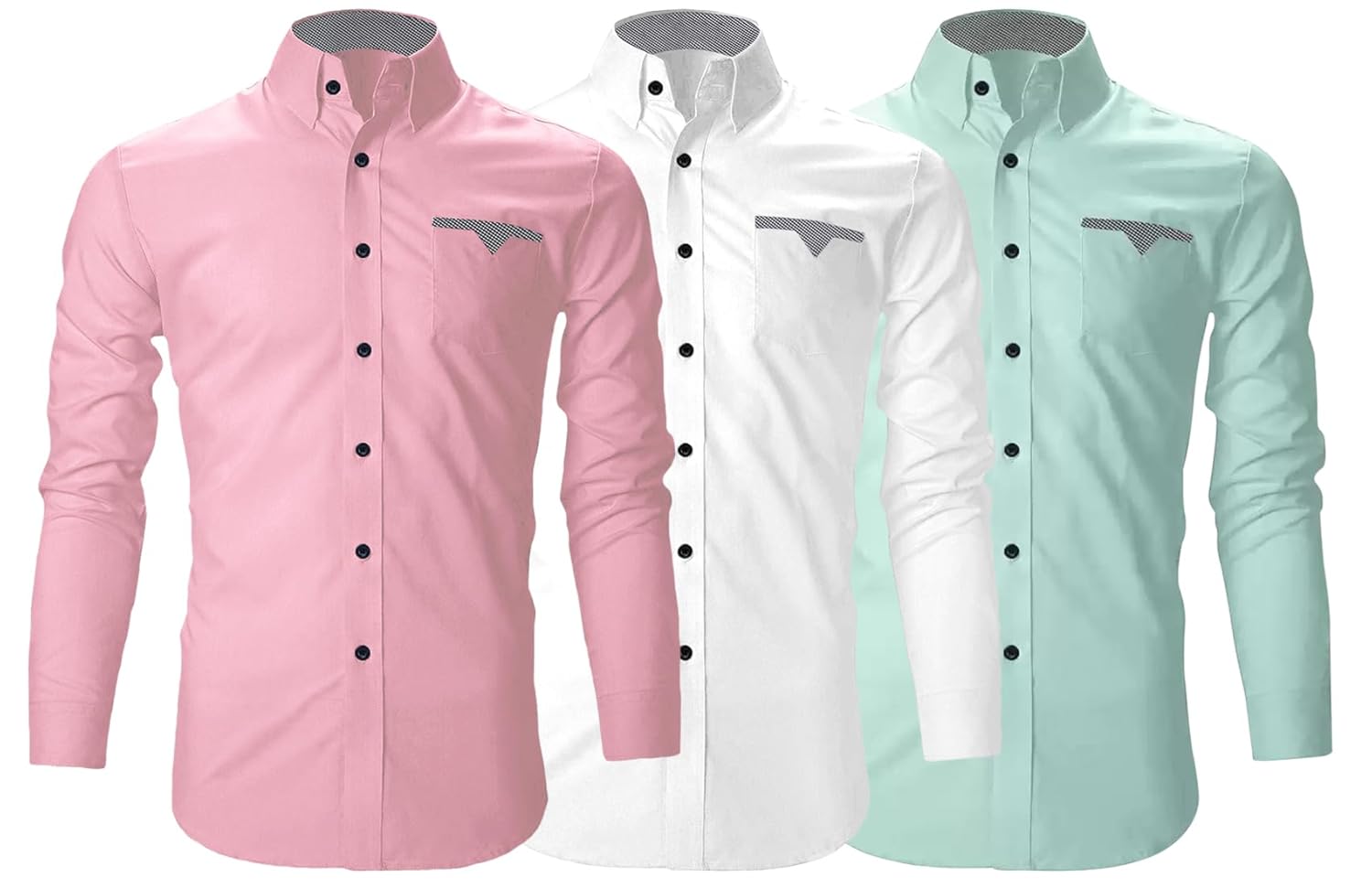 ROYALSCOUT Men’s Combo Cotton Casual Shirt Pack of 3 Perfect for Daily Use, or Office Gatherings ROYALSCOUT Men’s Combo Cotton Casual Shirt Pack of 3 Perfect for Daily Use, or Office Gatherings