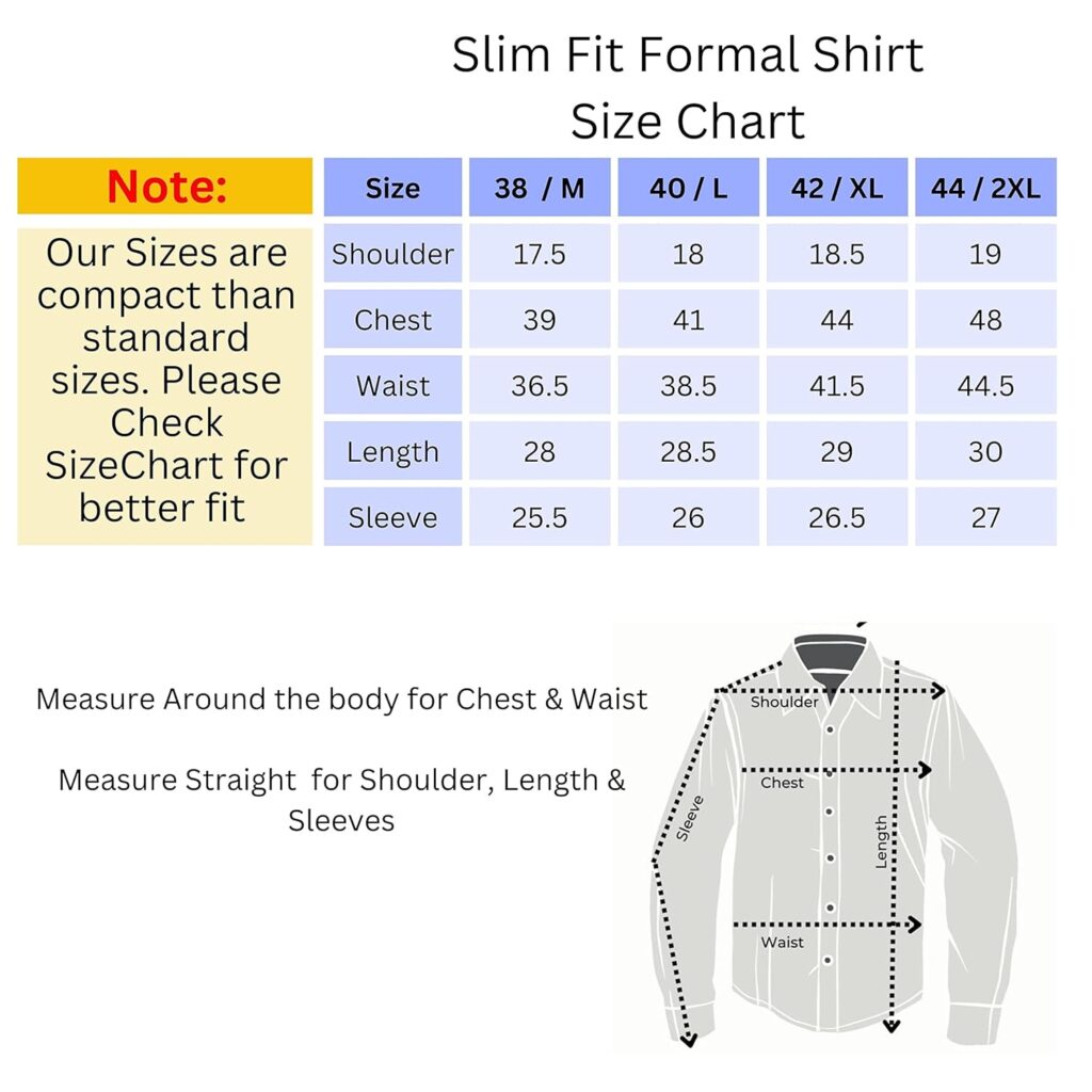 STYLE MINISTRY Styleministry 100% Giza Cotton Formal Shirts for Men Stylish Latest Full Sleeve Slim Fit Mens Shirt Cotton Shirts for Men Branded Shirts for Men Men Shirt Shirt for Men Stylish