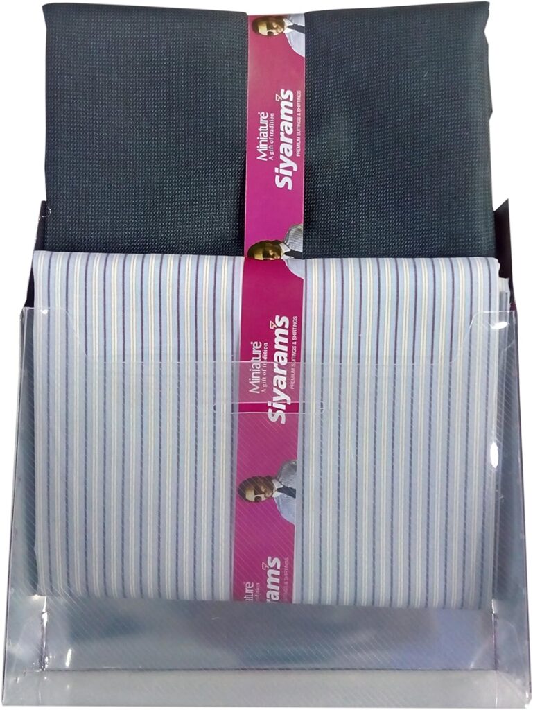 Siyaram’s Men’s SolidUnstitched 2.25 M Trouser And Shirt Fabric Combo (Multicolour, Free Size), Synthetic