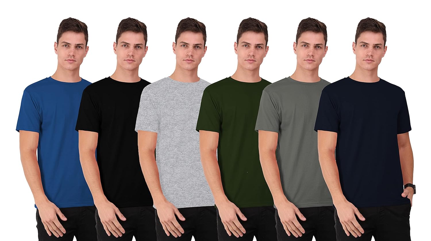 The BLAZZE B0017 Men’s Short Sleeves Round Neck Regular Fit T-Shirts for Men Combo