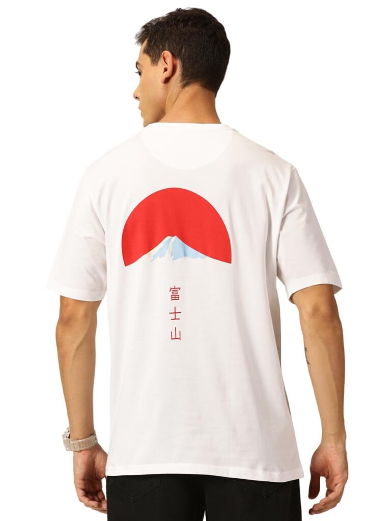 Thomas Scott Men Cotton Blend Graphic Printed Oversized Fit Casual Tshirt Thomas Scott Men Cotton Blend Graphic Printed Oversized Fit Casual Tshirt