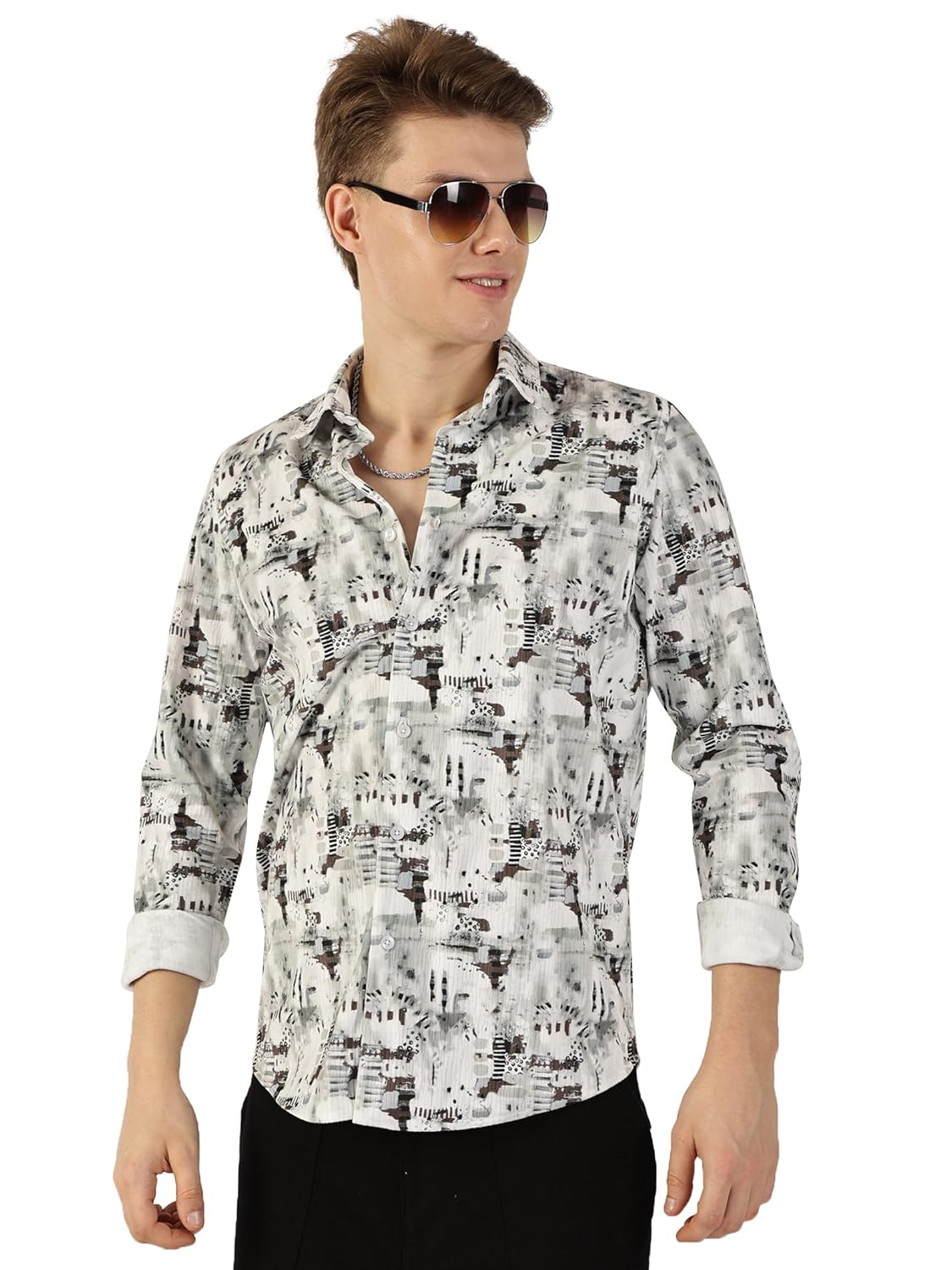 Thomas Scott Men’s | Abstract | Full Sleeve | Slim Fit | Polyester Blend | Spread Collar | Casual Shirt Thomas Scott Men’s | Abstract | Full Sleeve | Slim Fit | Polyester Blend | Spread Collar | Casual Shirt