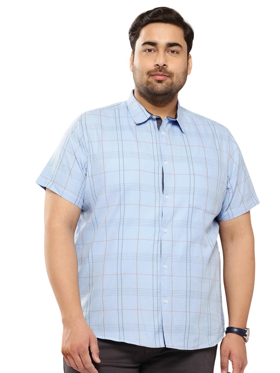 Thomas Scott Men’s | Checks | Half Sleeve | Regular Fit | 100% Cotton | Spread Collar | Casual Shirt Thomas Scott Men’s | Checks | Half Sleeve | Regular Fit | 100% Cotton | Spread Collar | Casual Shirt