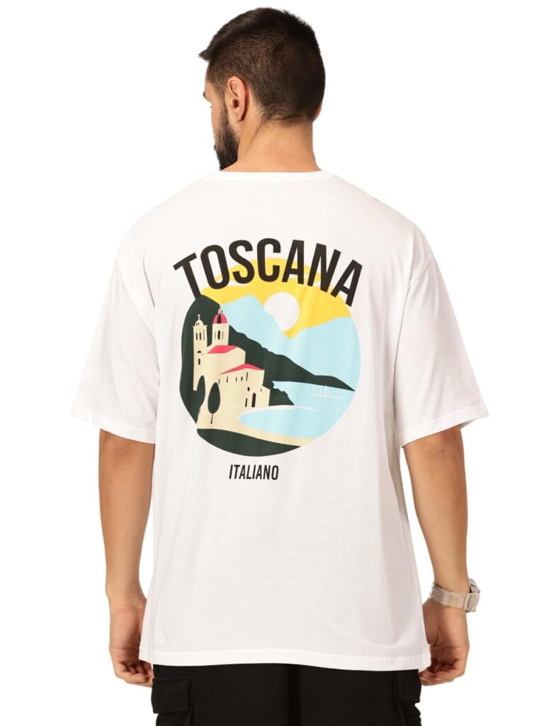 Thomas Scott Men’s | Graphic | Half Sleeve | Oversized Fit | 100% Cotton | Crew Collar | Casual Tshirt